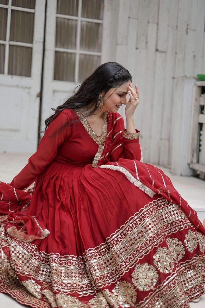 Attractive Embroidered Gown