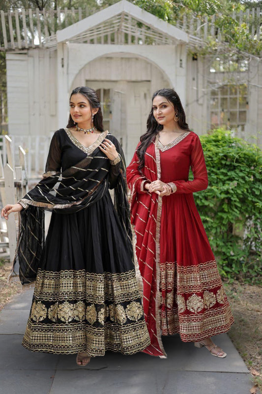 Attractive Embroidered Gown
