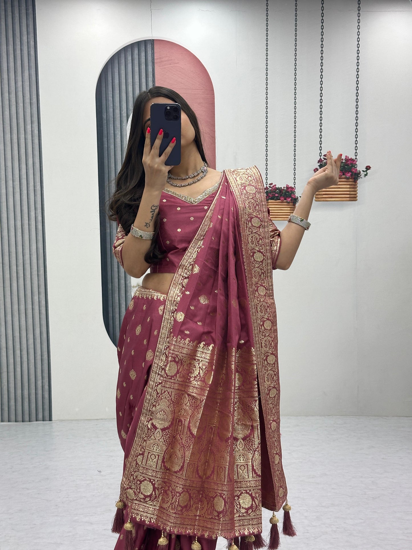 Silk Readymade Patli Saree