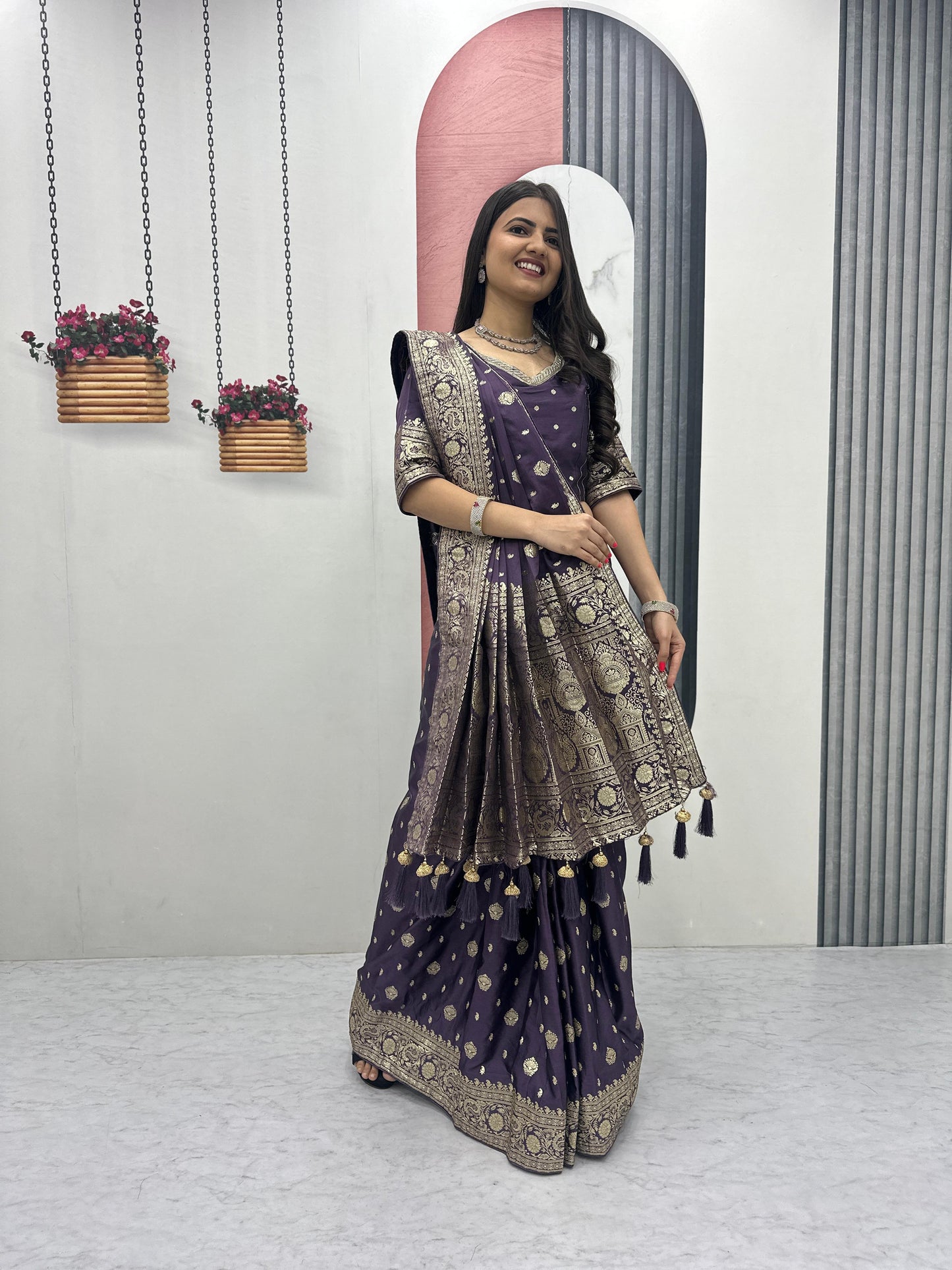 Silk Readymade Patli Saree