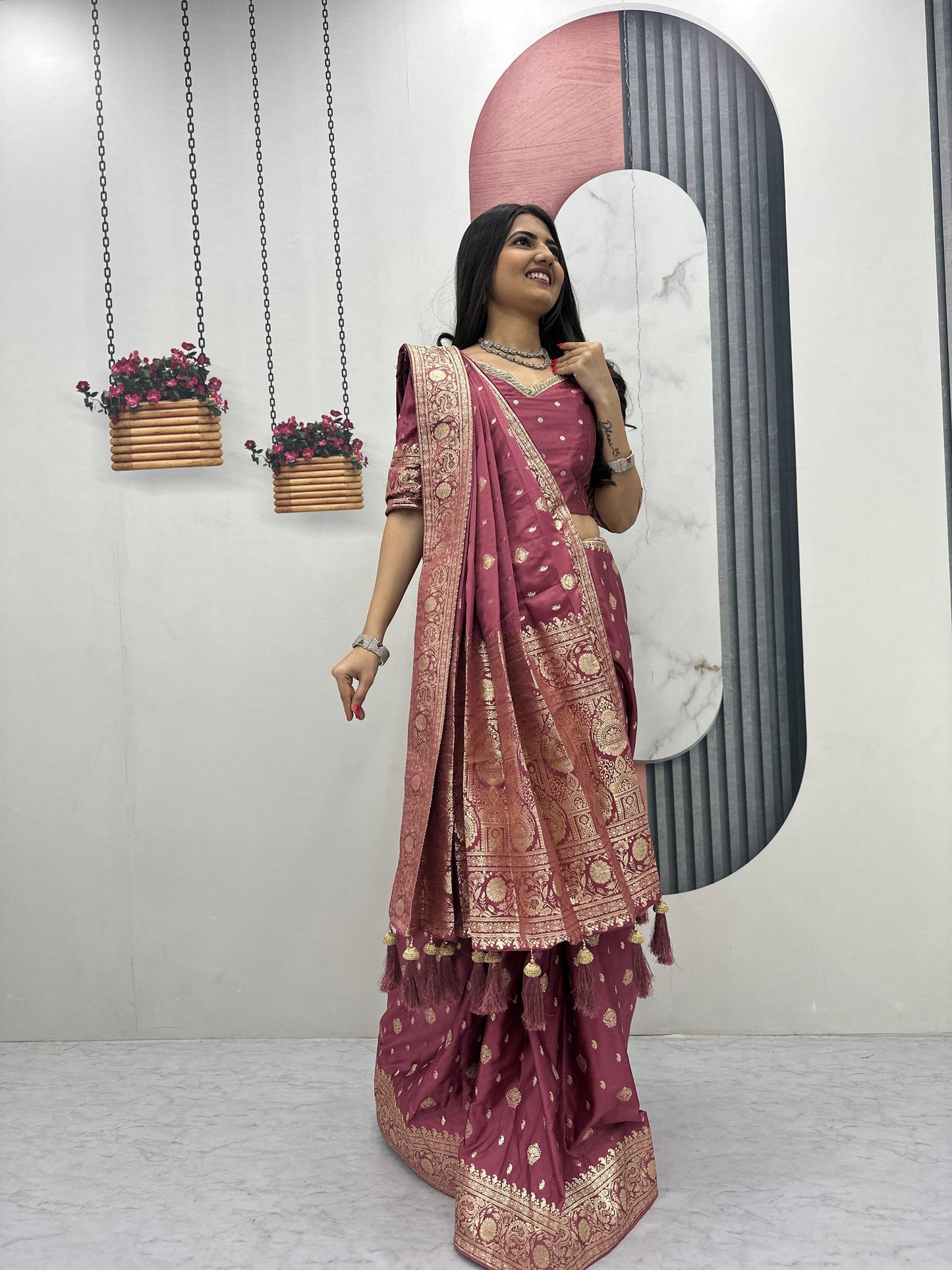 Silk Readymade Patli Saree