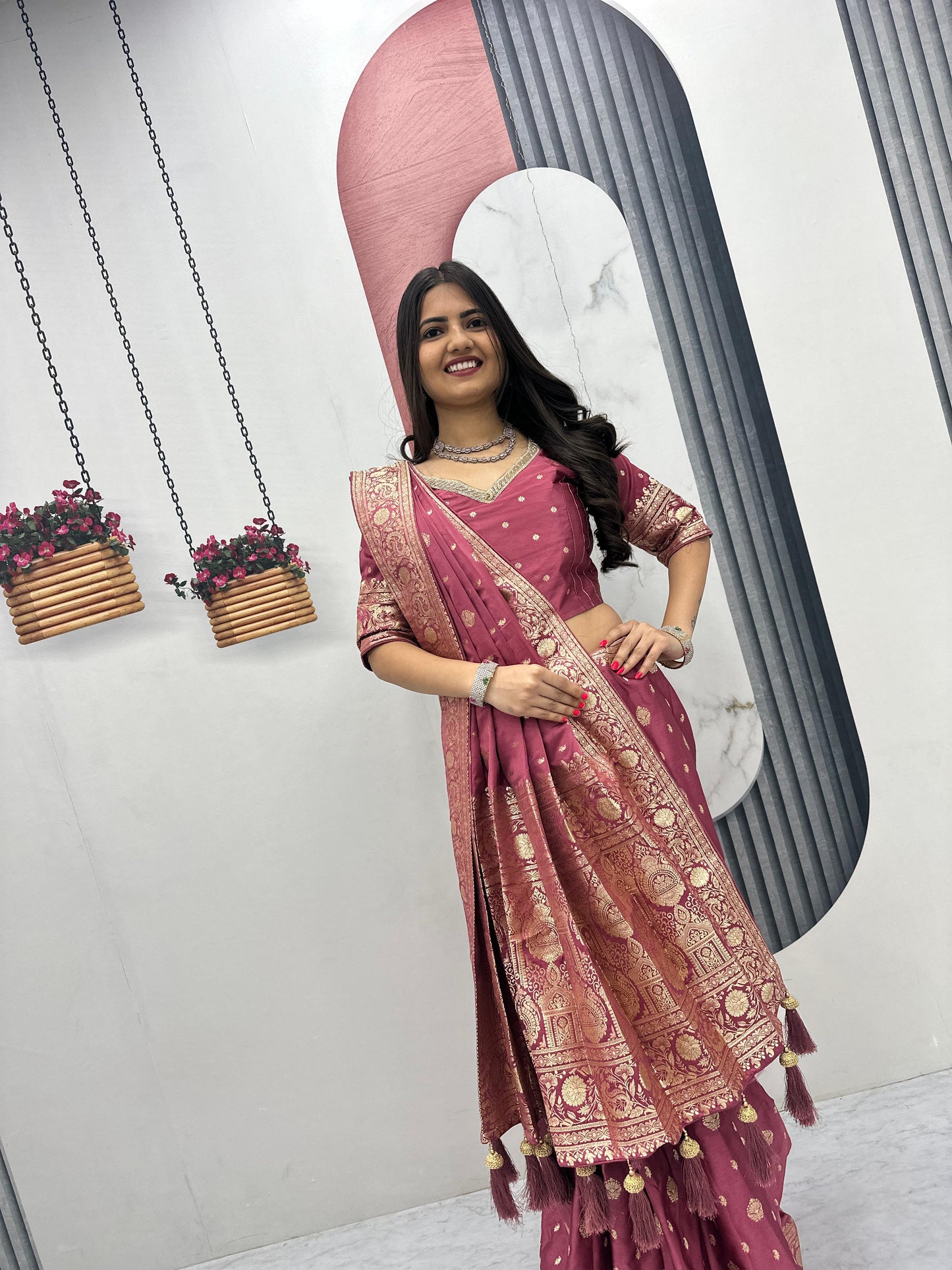 Silk Readymade Patli Saree