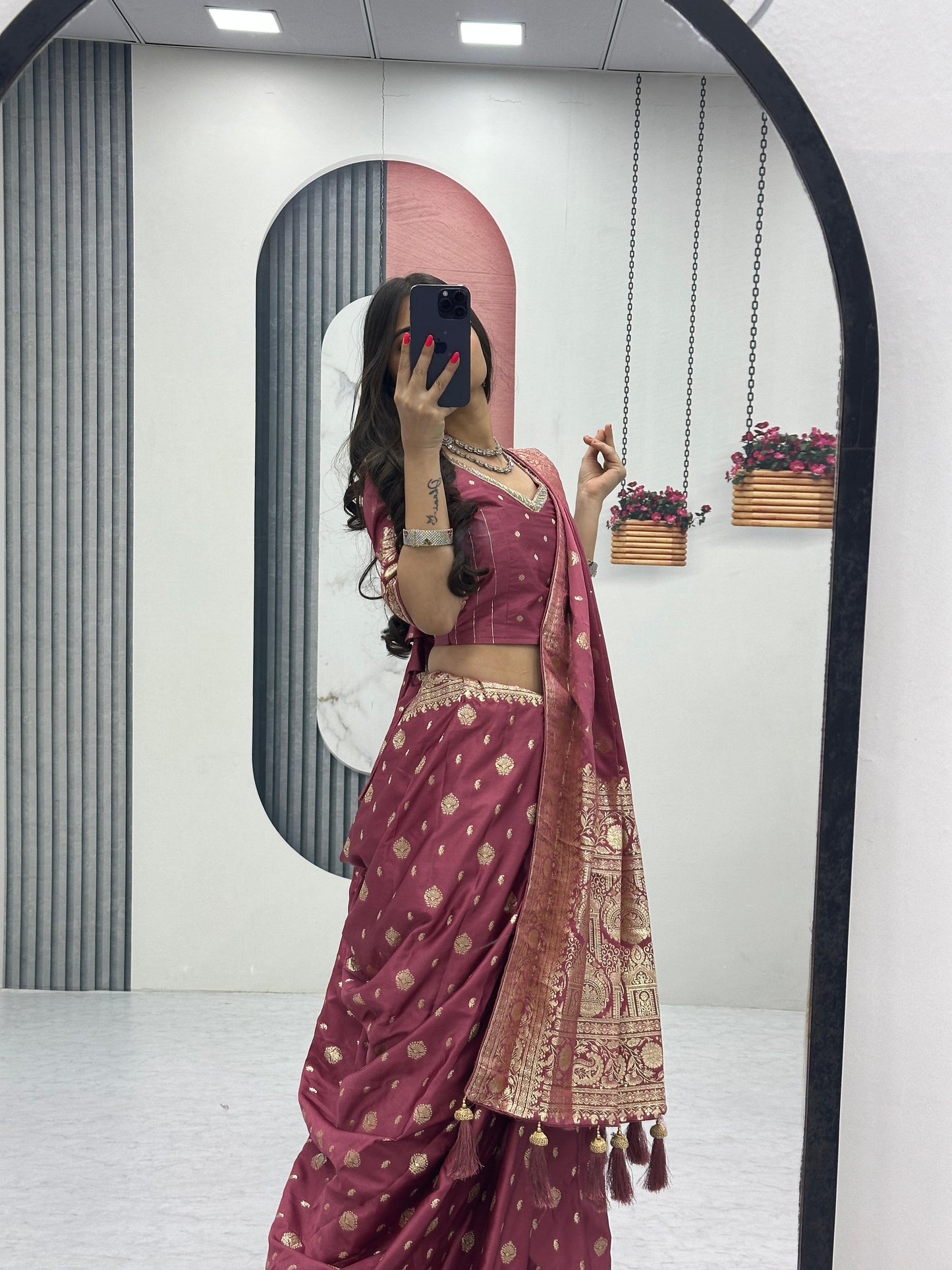 Silk Readymade Patli Saree