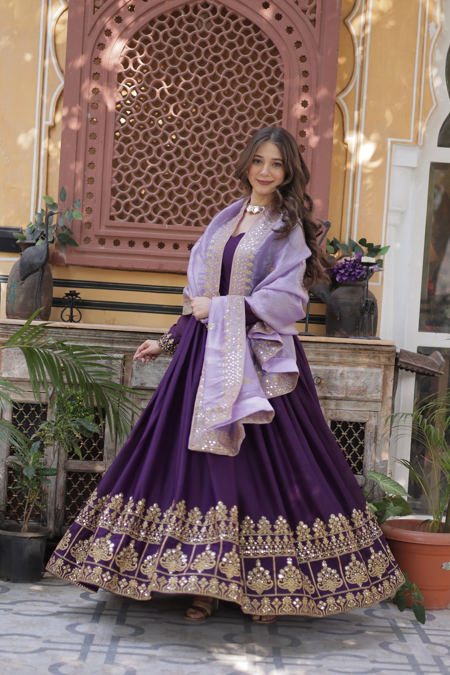 Star Georgette Gown