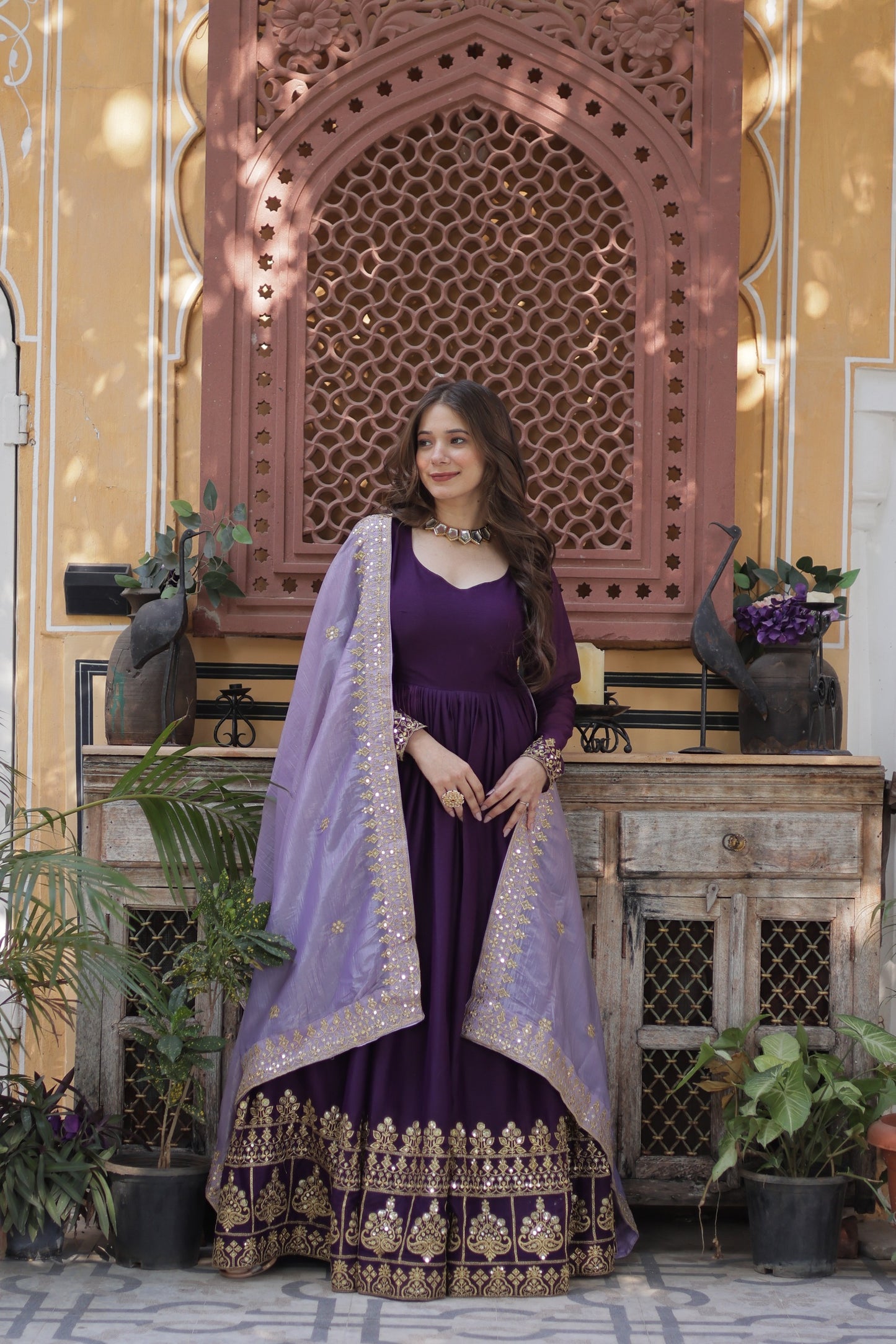 Star Georgette Gown