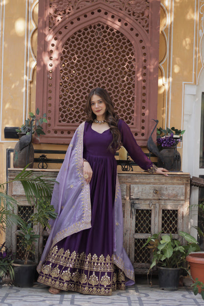 Star Georgette Gown