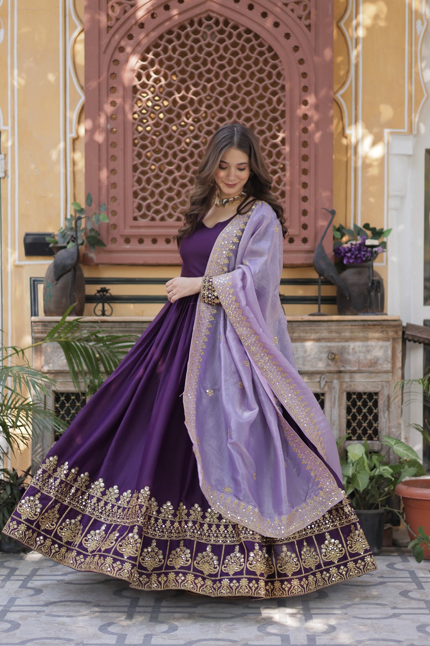 Star Georgette Gown