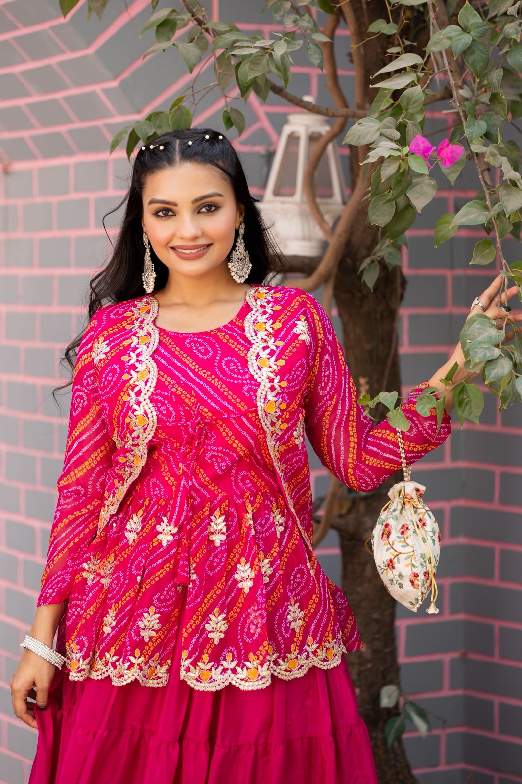 Bandhej Three Piece Set