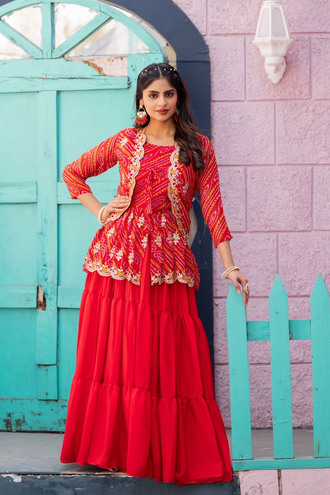 Bandhej Three Piece Set
