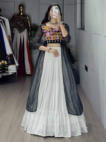 Leheriya Prints Kurtis With Traditional Lehenga Sets