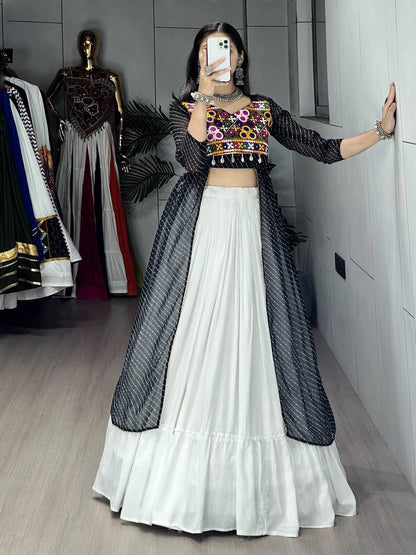 Leheriya Prints Kurtis With Traditional Lehenga Sets
