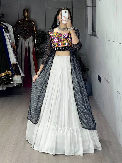 Leheriya Prints Kurtis With Traditional Lehenga Sets