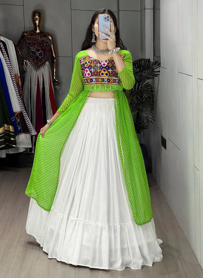 Leheriya Prints Kurtis With Traditional Lehenga Sets