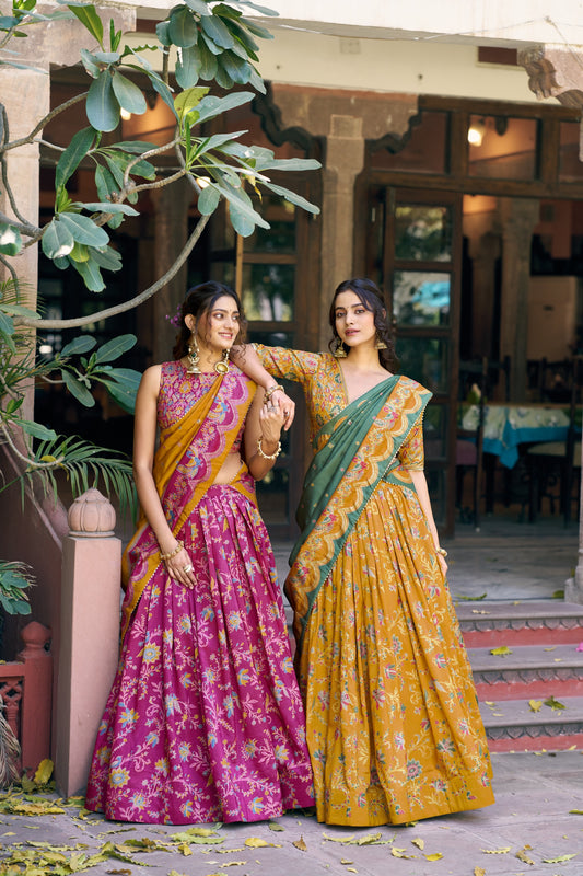 Soft Tasar Silk Lehenga