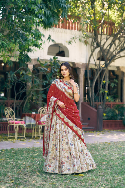 Soft Tasar Silk Lehenga