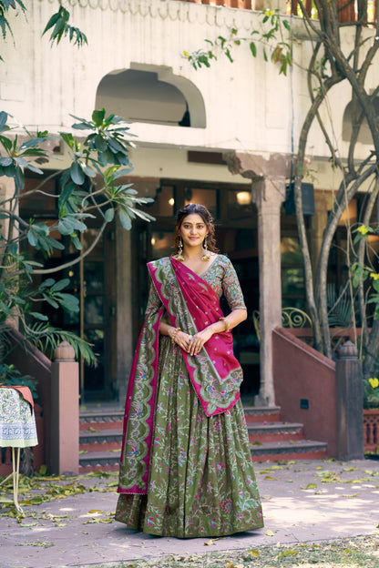 Soft Tasar Silk Lehenga
