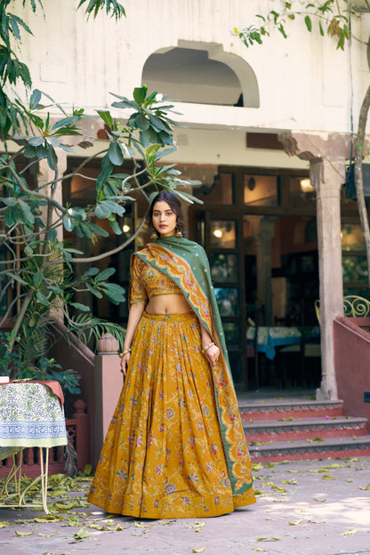 Soft Tasar Silk Lehenga