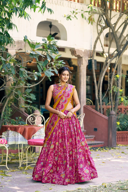 Soft Tasar Silk Lehenga