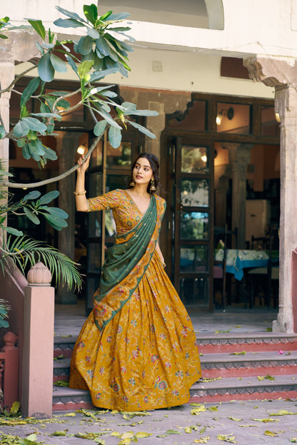 Soft Tasar Silk Lehenga