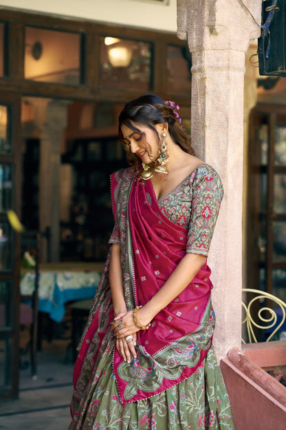 Soft Tasar Silk Lehenga