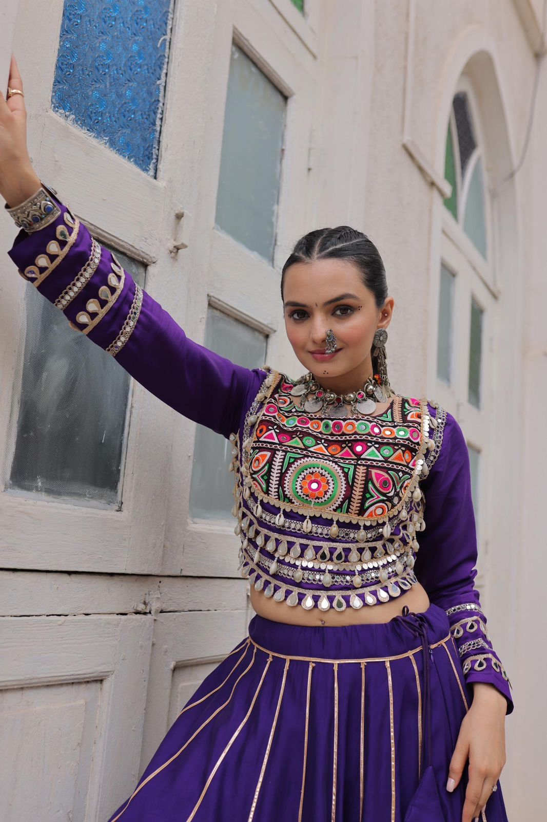Navratri Special Crop Top with Lehenga