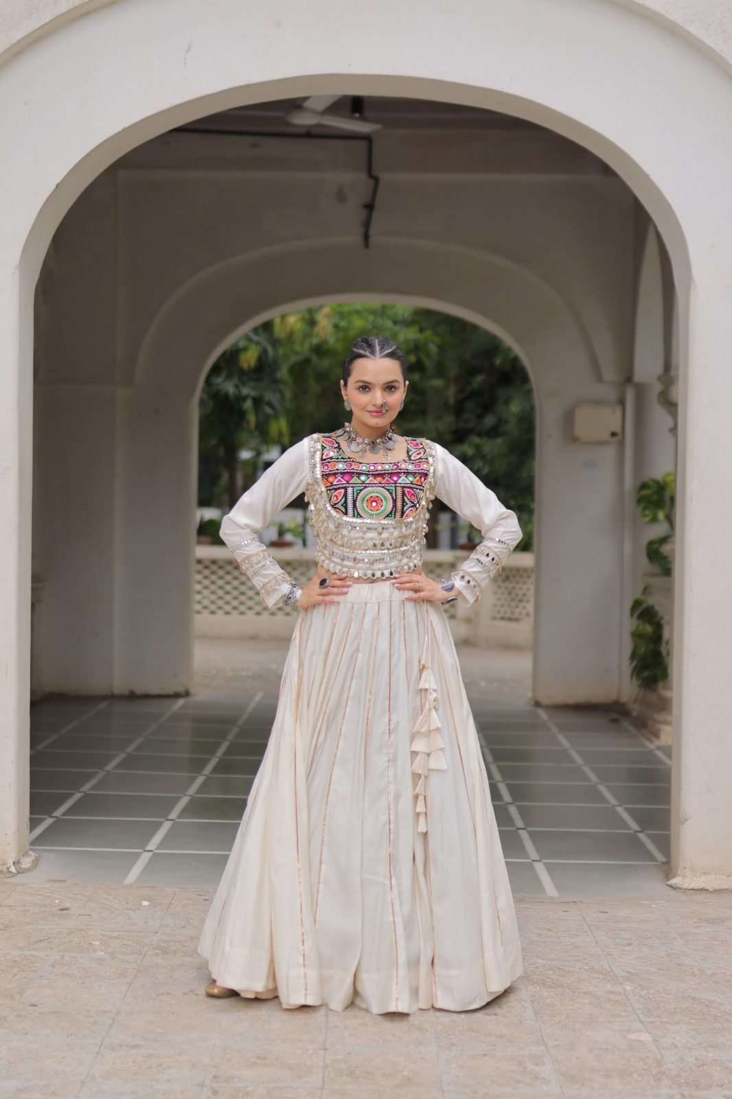 Navratri Special Crop Top with Lehenga
