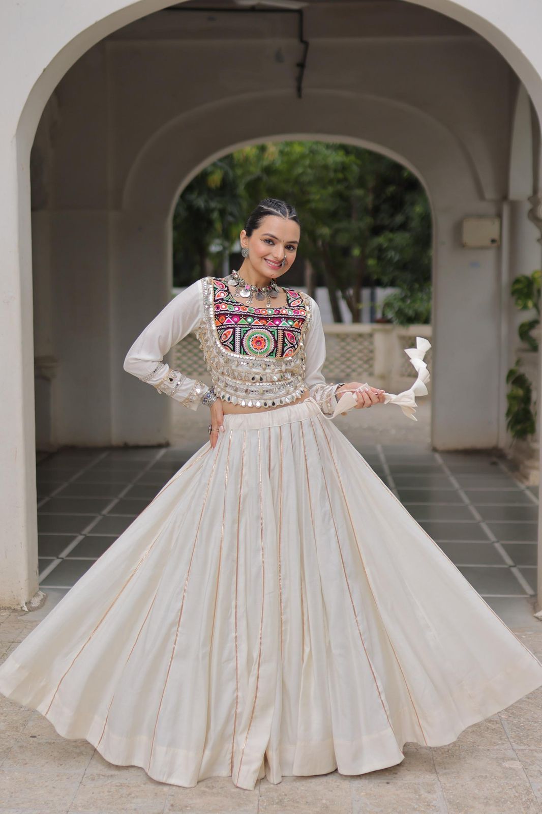 Navratri Special Crop Top with Lehenga