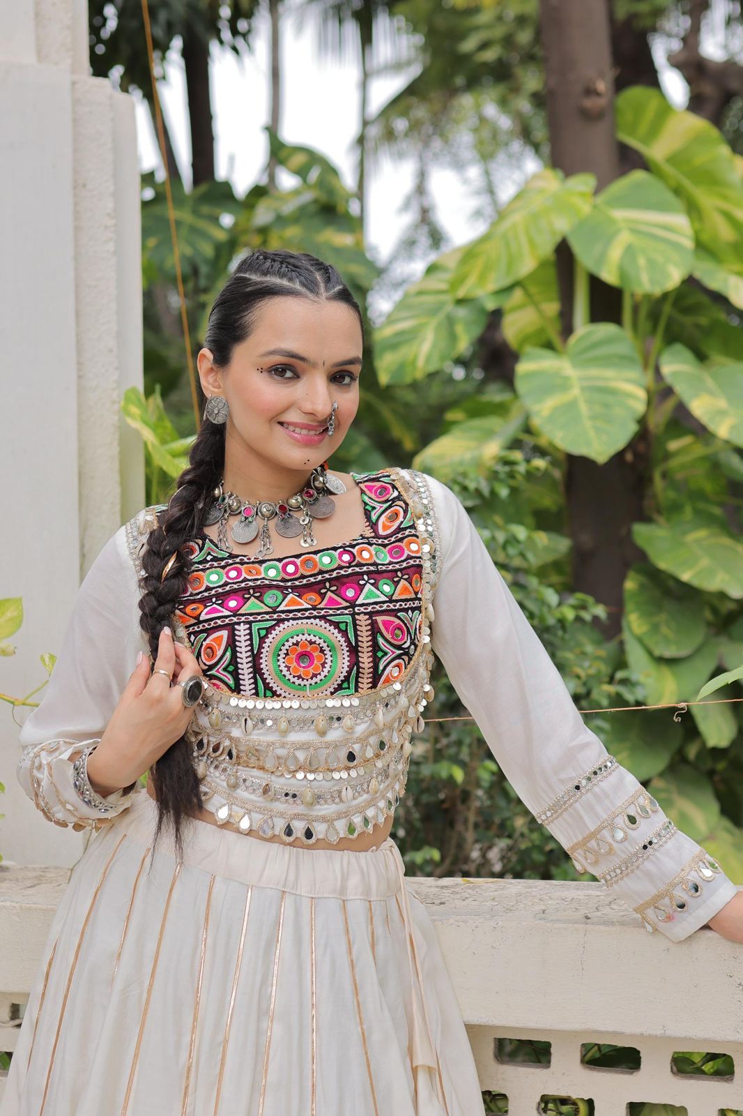 Navratri Special Crop Top with Lehenga