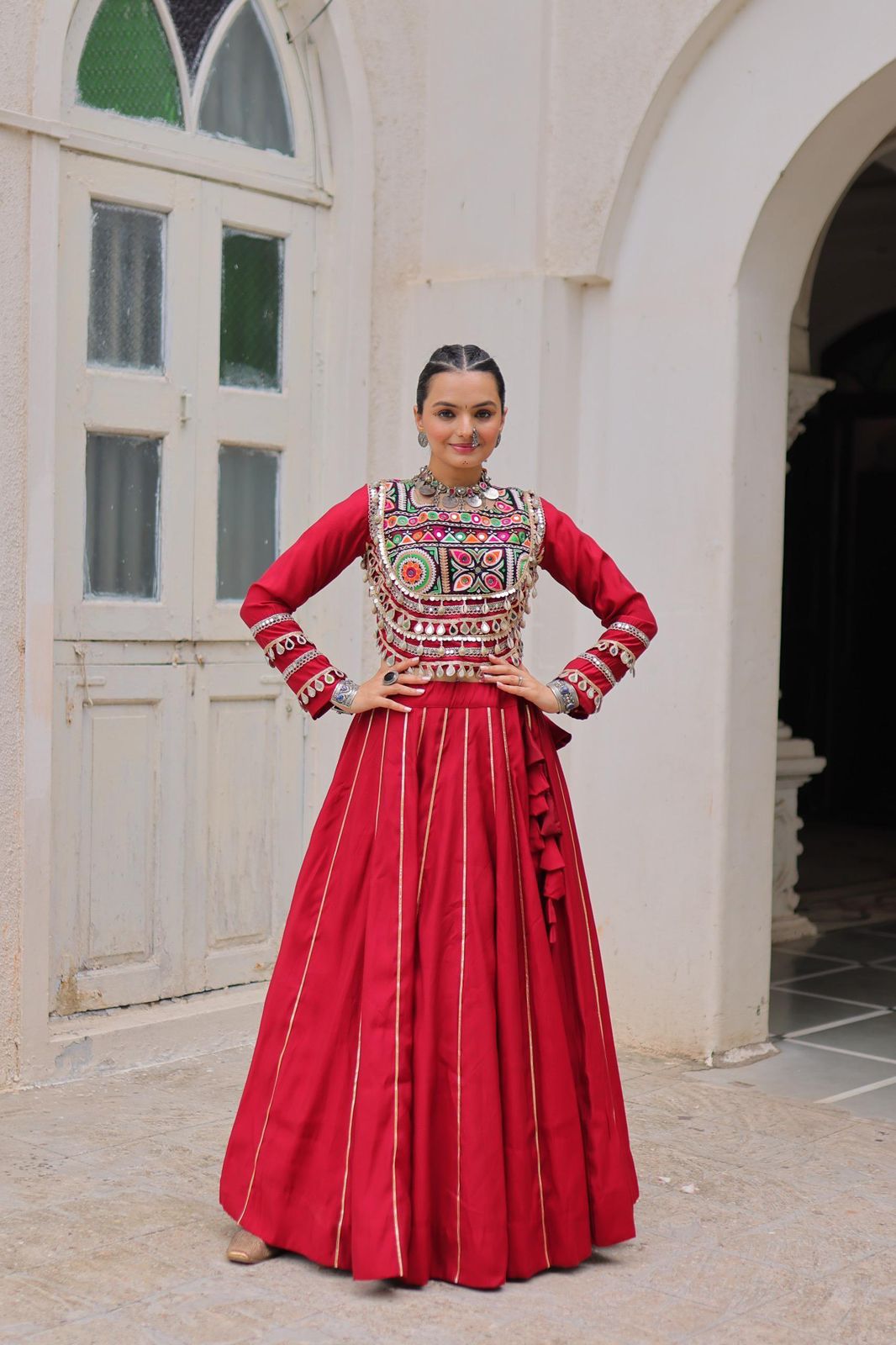 Navratri Special Crop Top with Lehenga