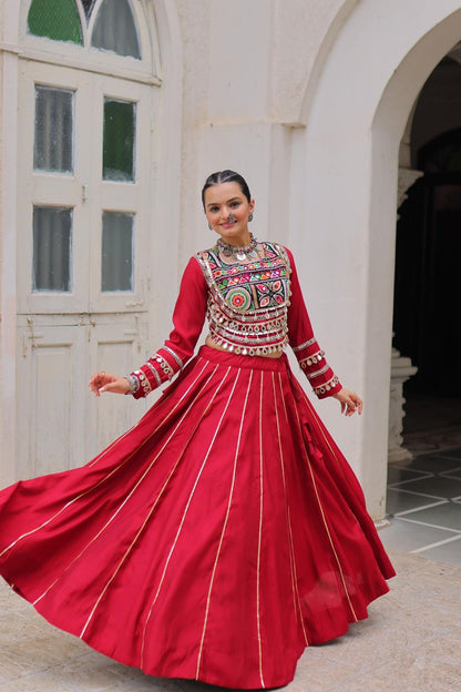 Navratri Special Crop Top with Lehenga