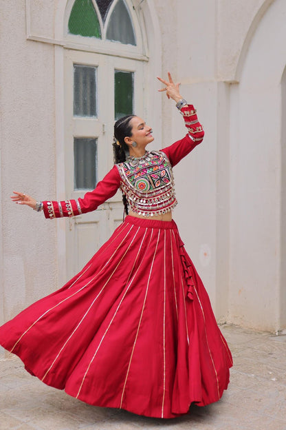 Navratri Special Crop Top with Lehenga