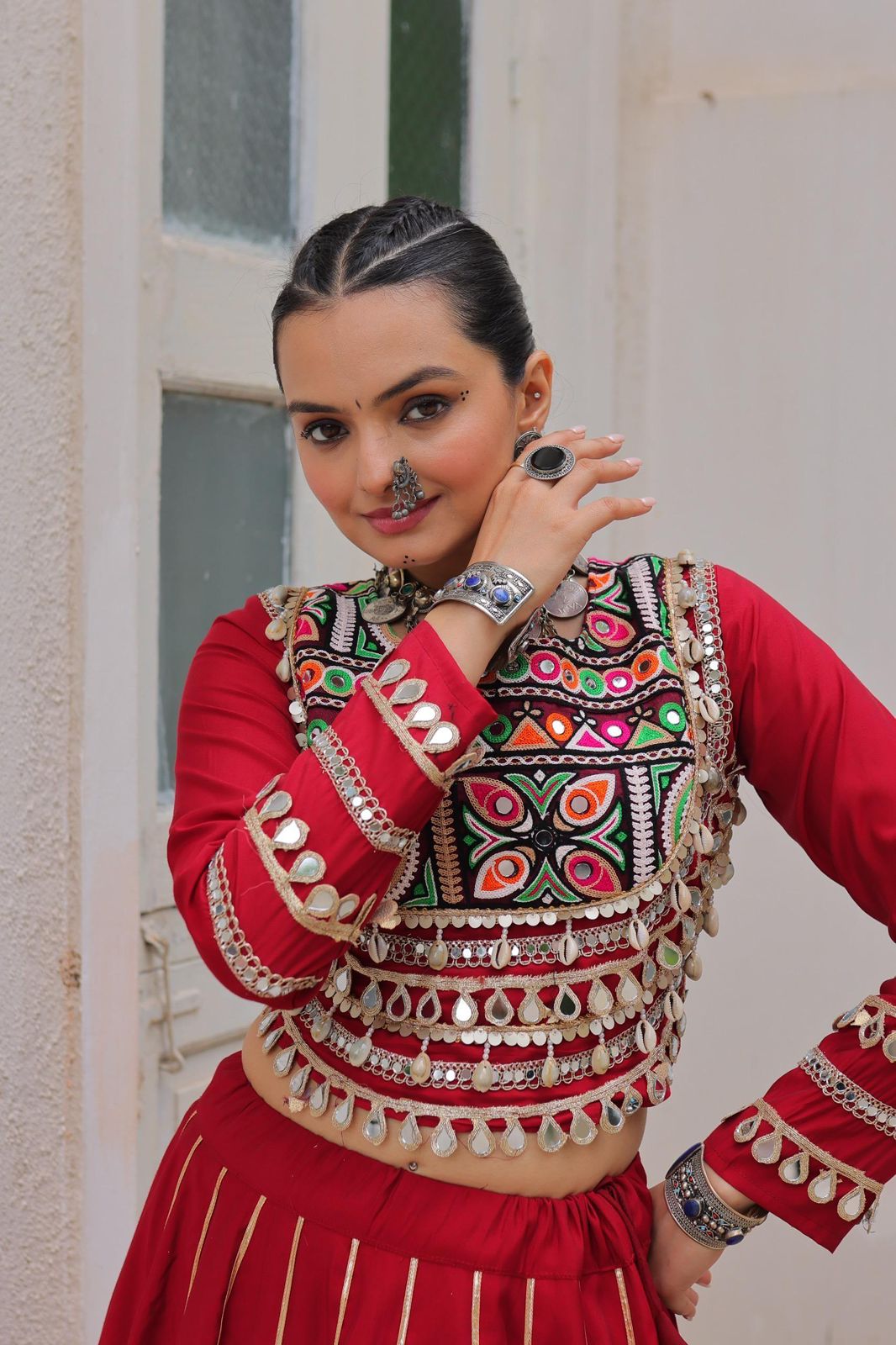 Navratri Special Crop Top with Lehenga