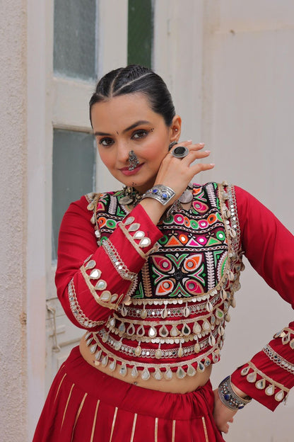 Navratri Special Crop Top with Lehenga