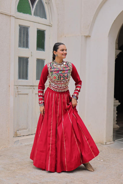 Navratri Special Crop Top with Lehenga