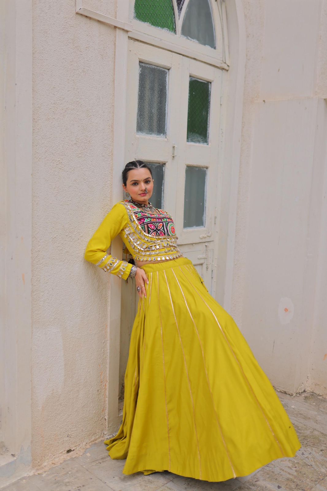 Navratri Special Crop Top with Lehenga