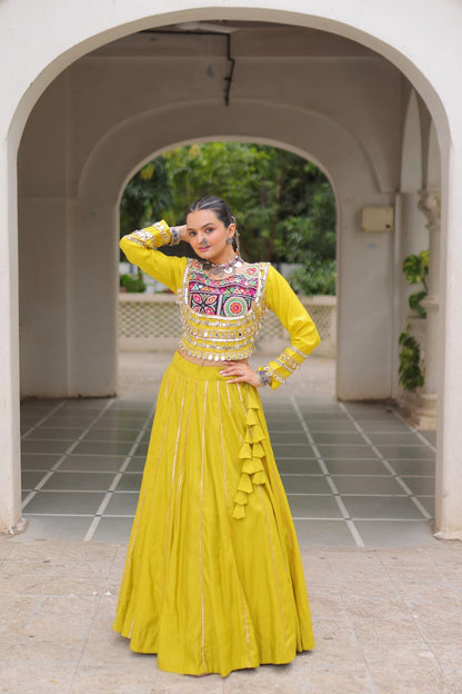 Navratri Special Crop Top with Lehenga