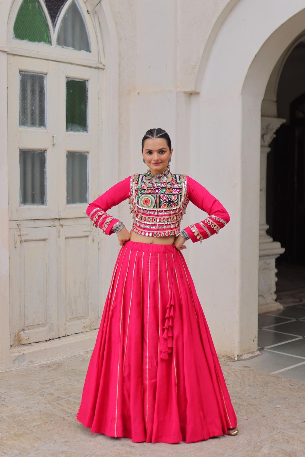 Navratri Special Crop Top with Lehenga