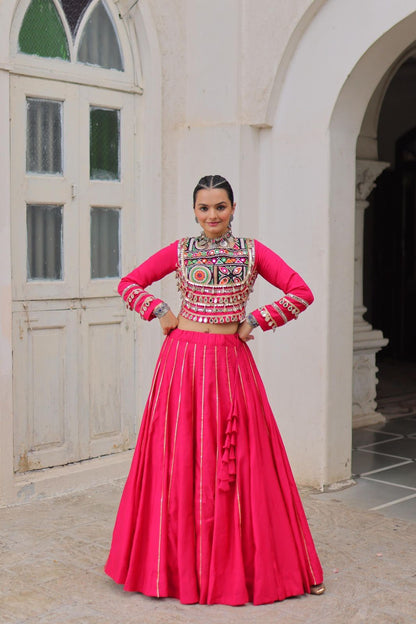 Navratri Special Crop Top with Lehenga