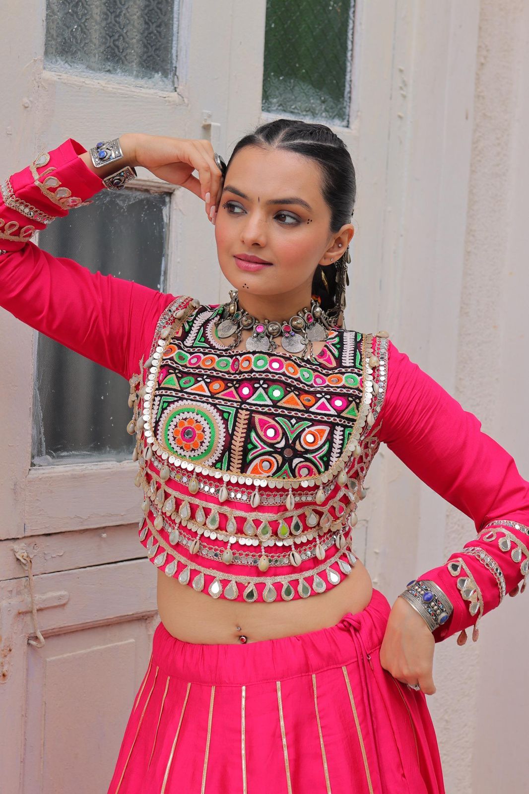 Navratri Special Crop Top with Lehenga