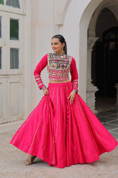Navratri Special Crop Top with Lehenga