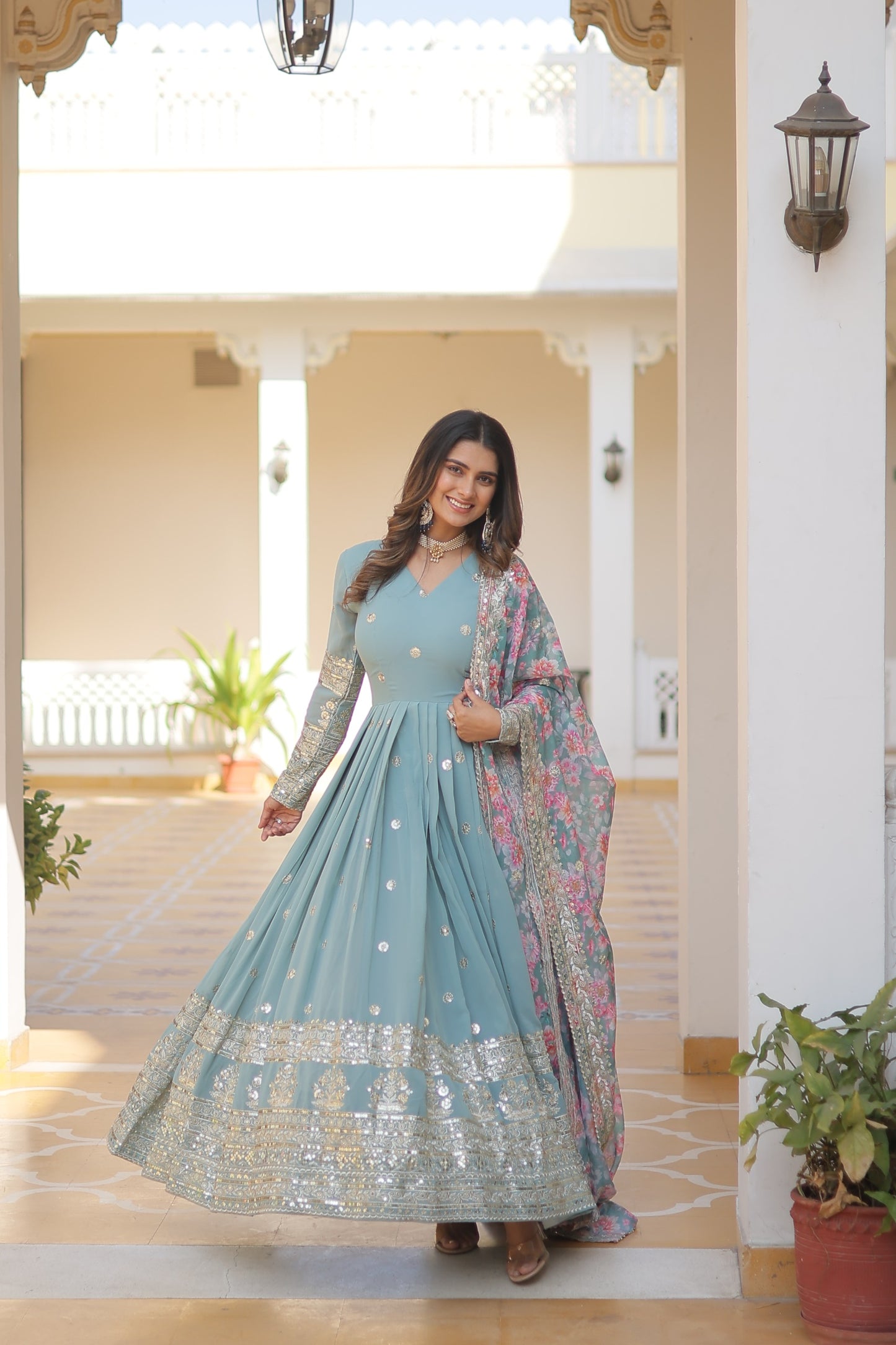 Premium Gown with Dupatta Set