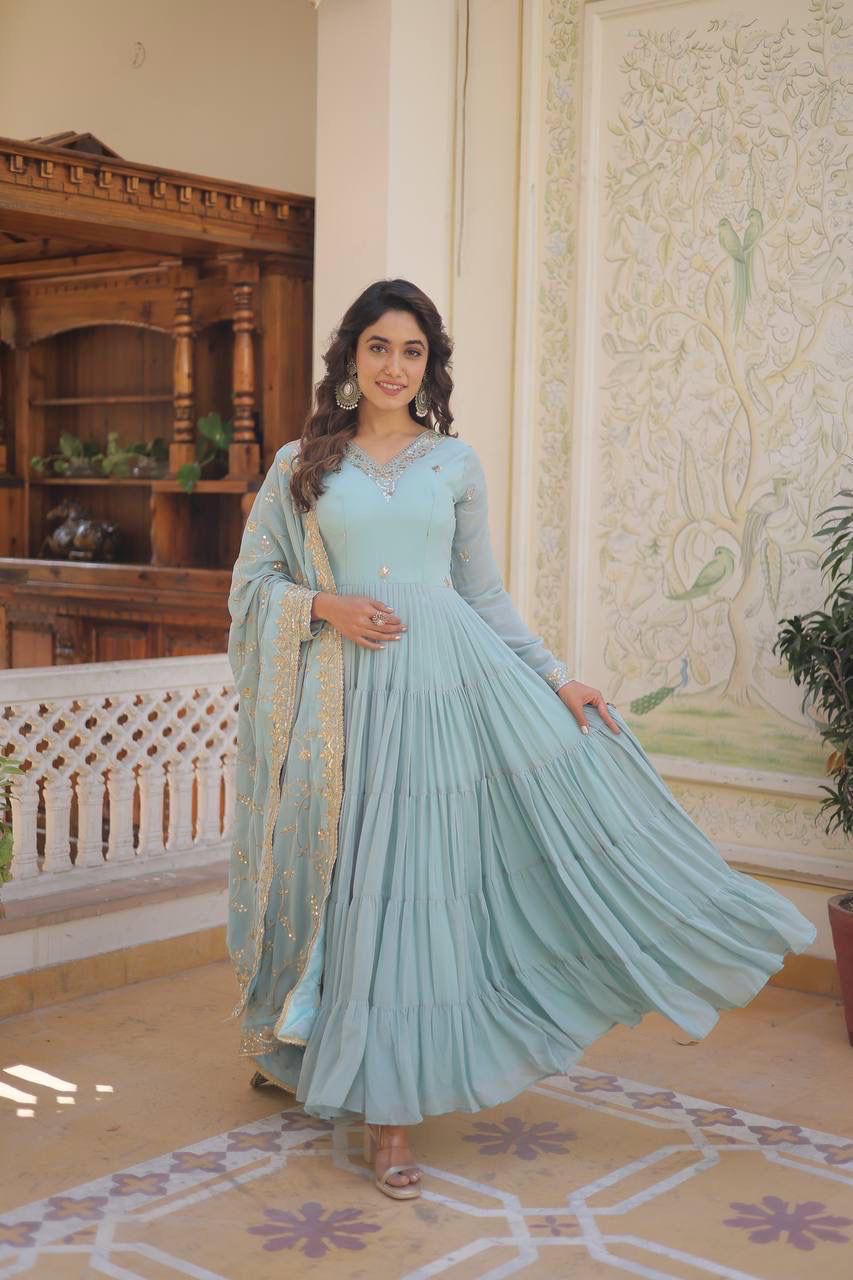 Unique Colour Georgette Gown