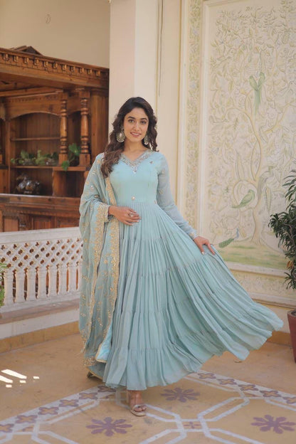 Unique Colour Georgette Gown