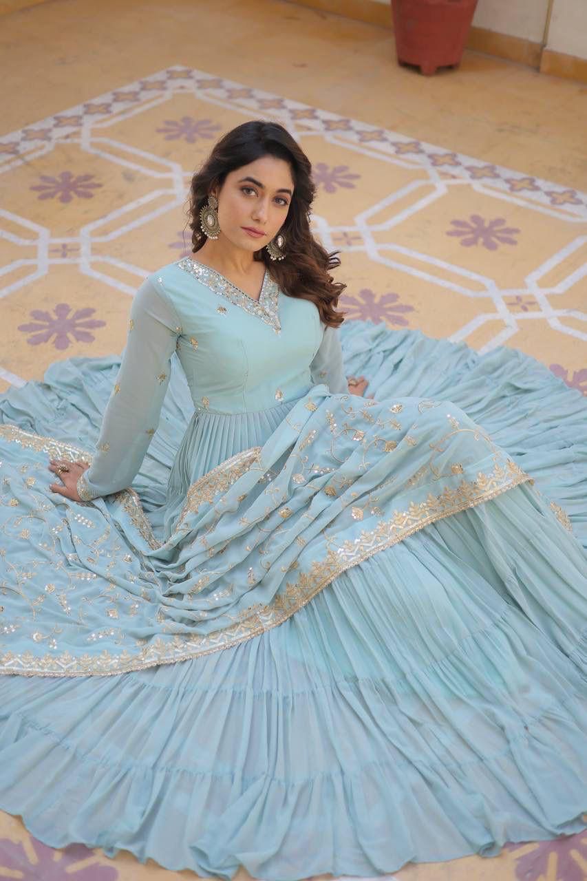 Unique Colour Georgette Gown