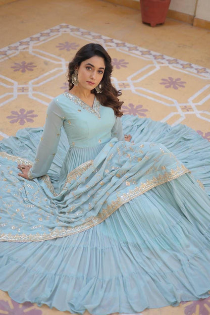 Unique Colour Georgette Gown