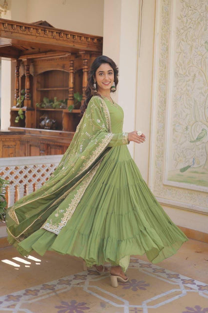 Unique Colour Georgette Gown