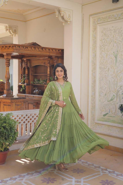Unique Colour Georgette Gown