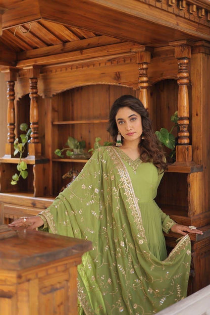 Unique Colour Georgette Gown