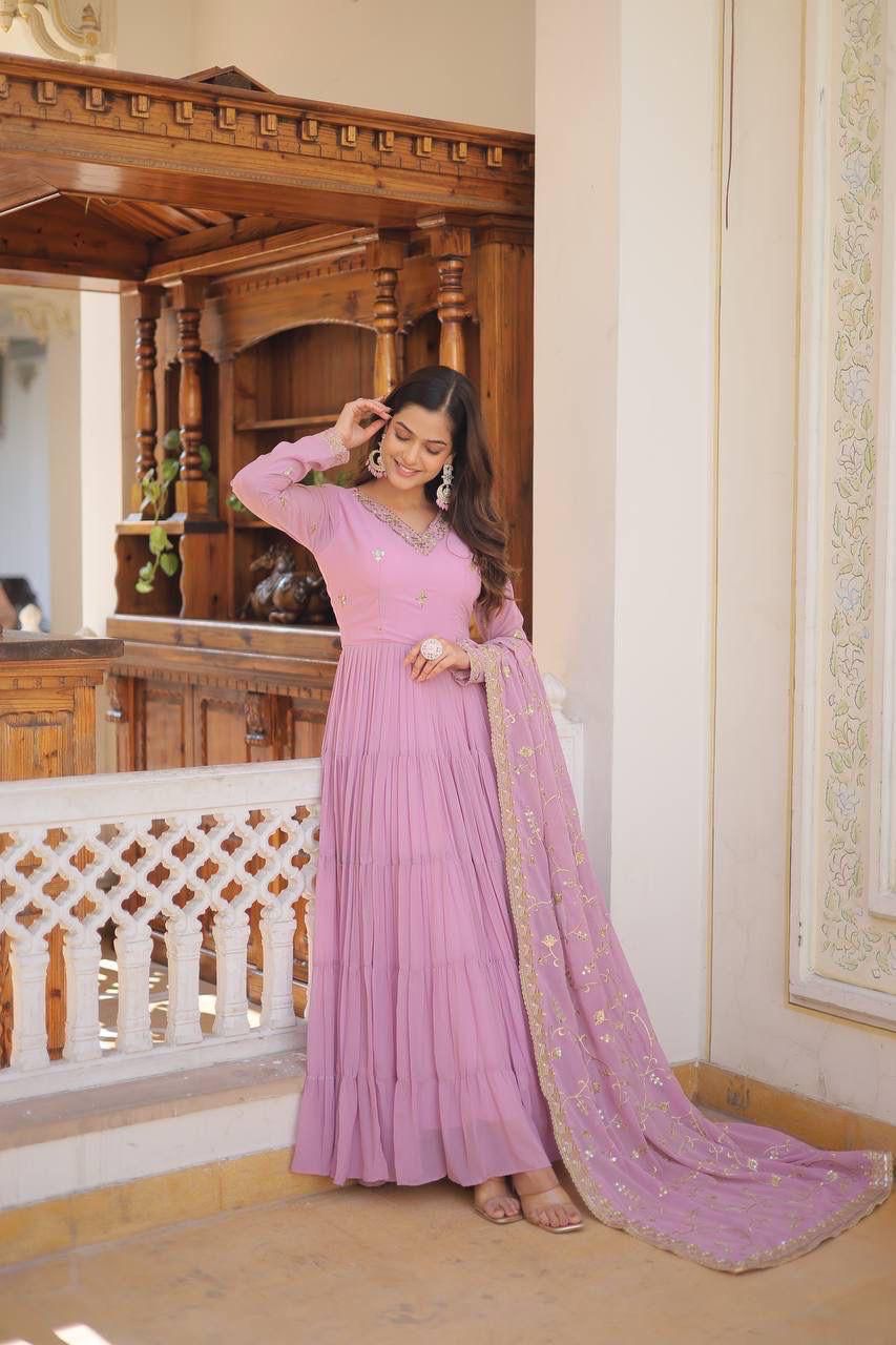 Unique Colour Georgette Gown