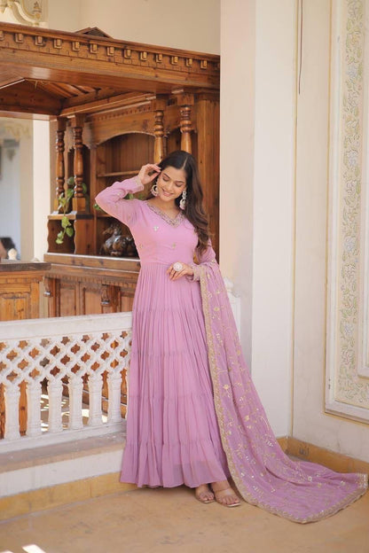 Unique Colour Georgette Gown